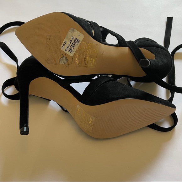 ALDO Unelilian Black Suede Ballet Laces Stilettos - Picture 3 of 4
